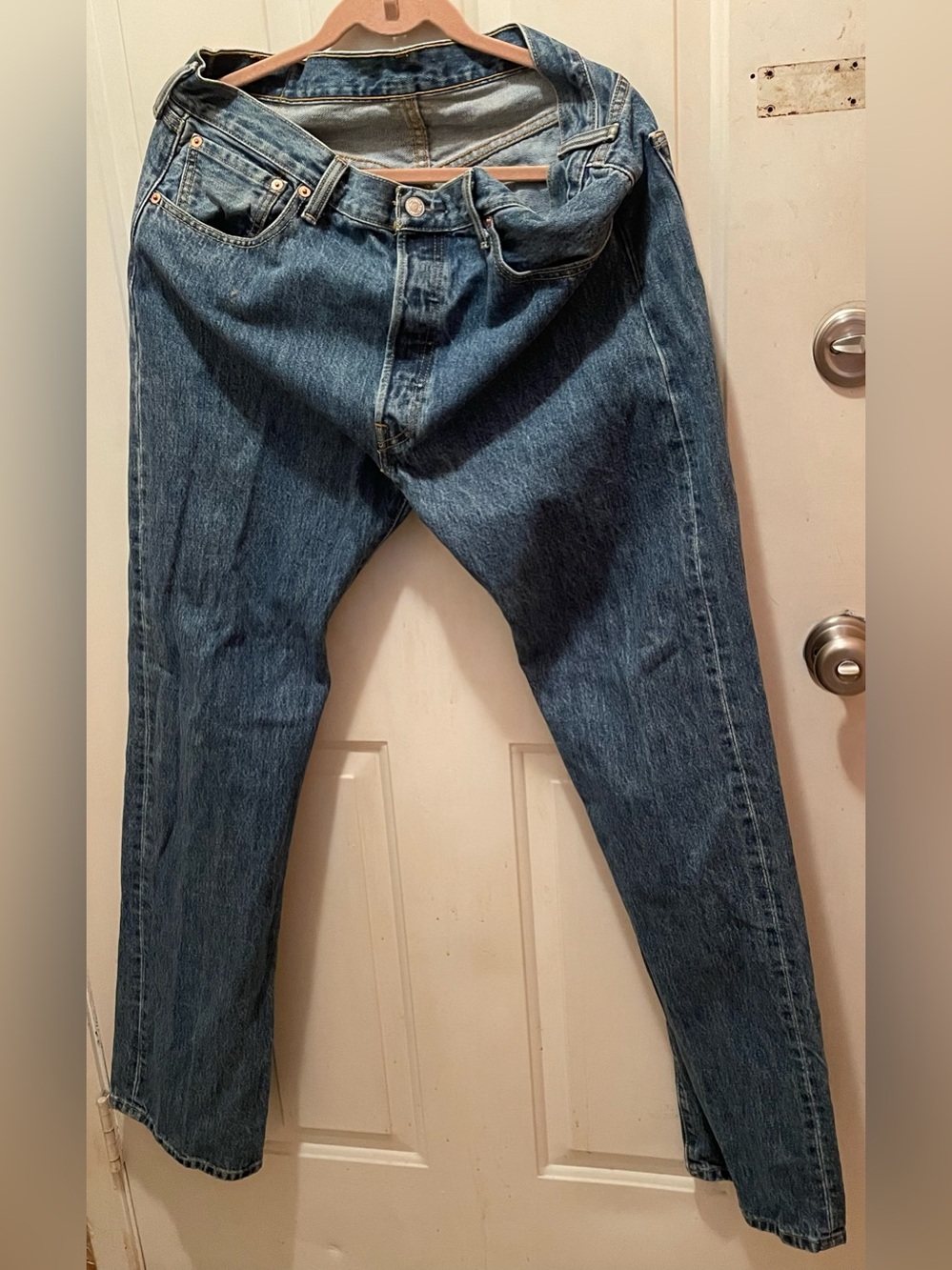Levi's Men's 501 Original Fit Button Fly Jeans 36x34 Medium Wash